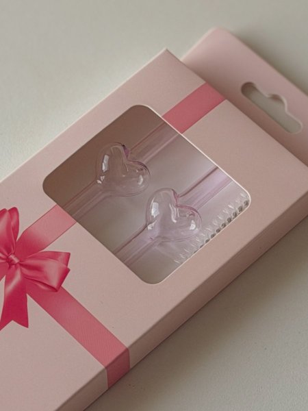 طقم شلمونات 3 قطع (شلمونتين مع سلكة تنظيف) شكل قلب لوزن زهري