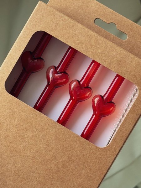 طقم شلمونات 5 قطع (4 شلمونات وسلكة تنظيف) شكل قلب