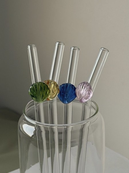 طقم شلمونات 5 قطع (4 شلمونات وسلكة تنظيف) شكل صدف