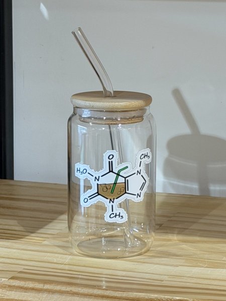 جرة شفافة بغطى وشلمونة لمحبي القهوة 350m