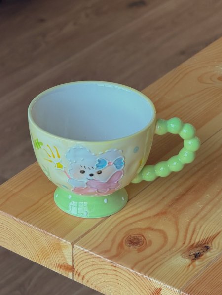 كوب الافطار برسمة كلب لطيف بعصاة سحرية 500ml