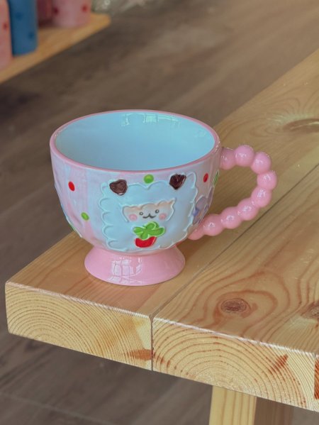 كوب الافطار برسمة خاروف لطيف 500ml