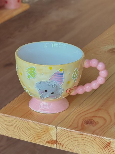 كوب الافطار برسمة فيل 500ml