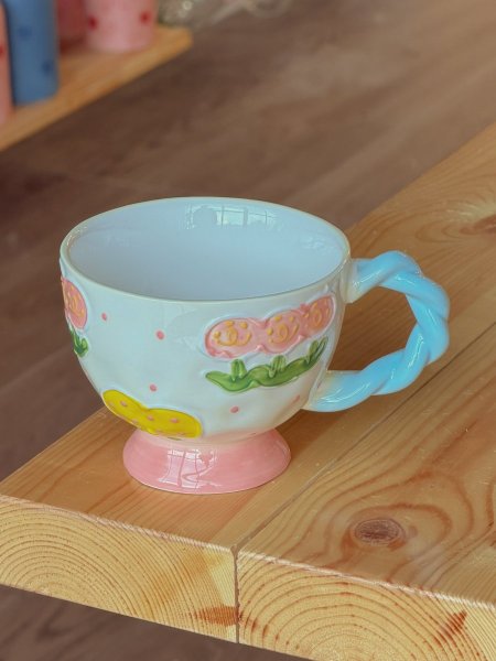 كوب الافطار برسمة الفراولة 500ml