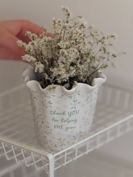 قوار زريعة مورد ستايل ريفي مع عبارة “thank you for helping me grow “