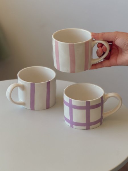 كوب مخطط/ كروهات بوهو ستايل بألوان ربيعية