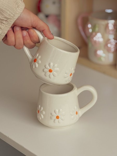 كوب بورد الاقحوان البارز مصنوع يدويًا