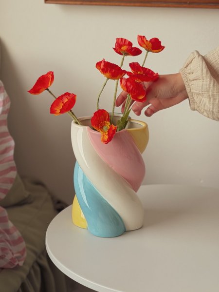 فازة/ مزهرية تصميم مارشميلو حجم كبير