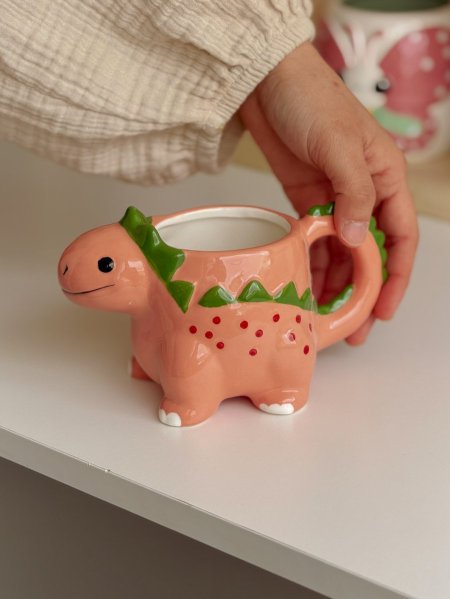 كوب ديناصور STEGOSAURUS لون وردي