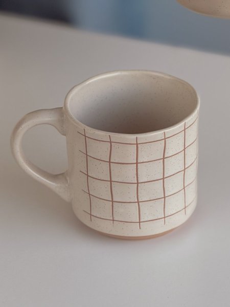 كوب هاند ميد مخطط بحجم 350ml