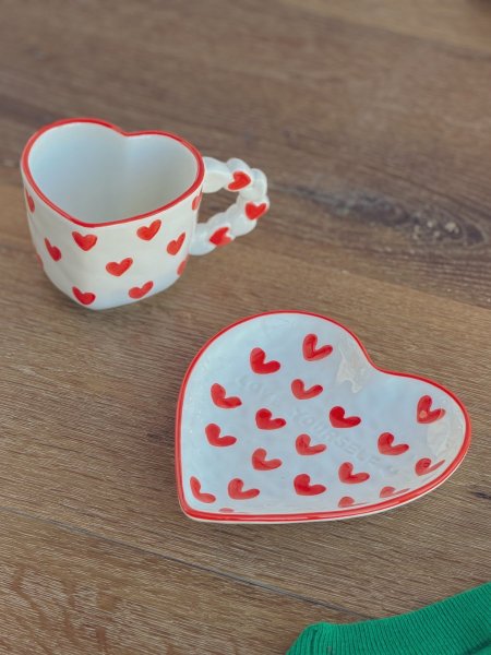 مج القلب وصحنه هاندميد حجم 250 مل 