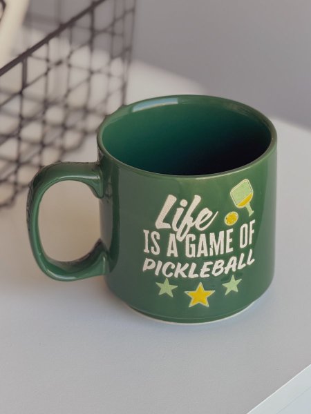 كوب جميل بعبارة "like is a game of pickleball"