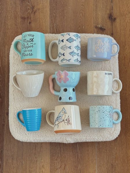 مجموعة ٩ اكواب (اللون الازرق)