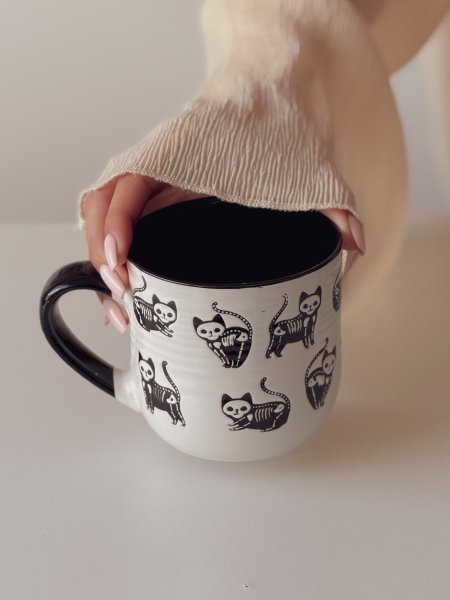 كوب عشاق القطط شكل مميز رسومات هياكل