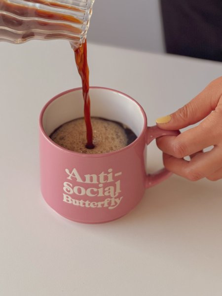 كوب الانعزال اللطيف لون وردي