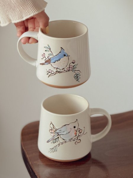 كوب برسمة طيور