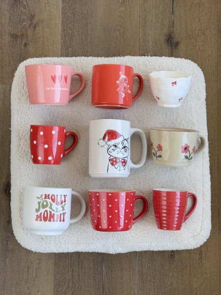 مجموعة 9 اكواب (اللون الاحمر)