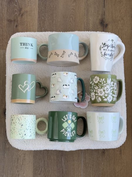 مجموعة 9 اكواب (اللون الاخضر)