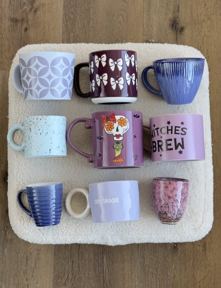 مجموعة 9 اكواب (اللون البنفسجي)